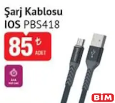 POLOSMART ŞARJ KABLOSU IOS PBS418